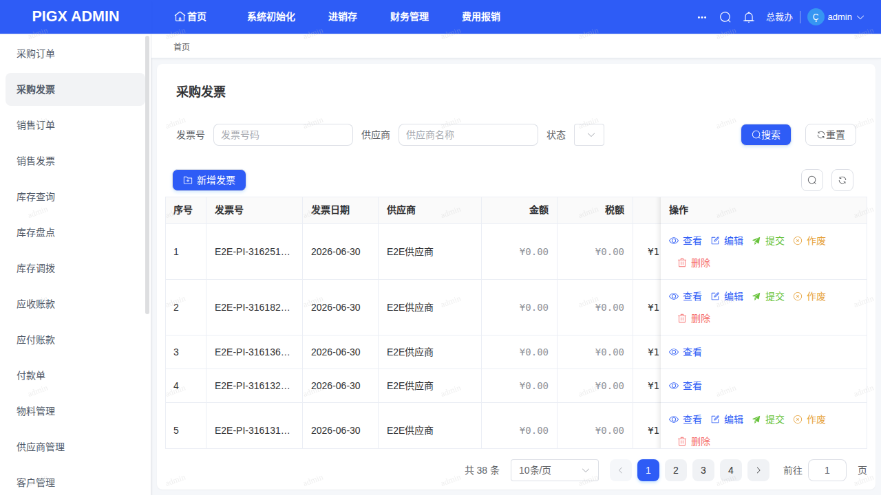 单票分离流程:入库→暂估凭证→发票→冲销→正式凭证